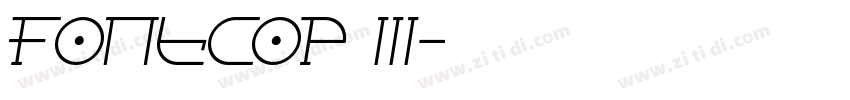 Fontcop III字体转换